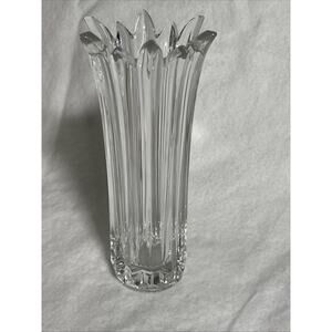 Vintage Mikasa Florita Lead Crystal Glass Flower Bud Vase ~ 6.5"